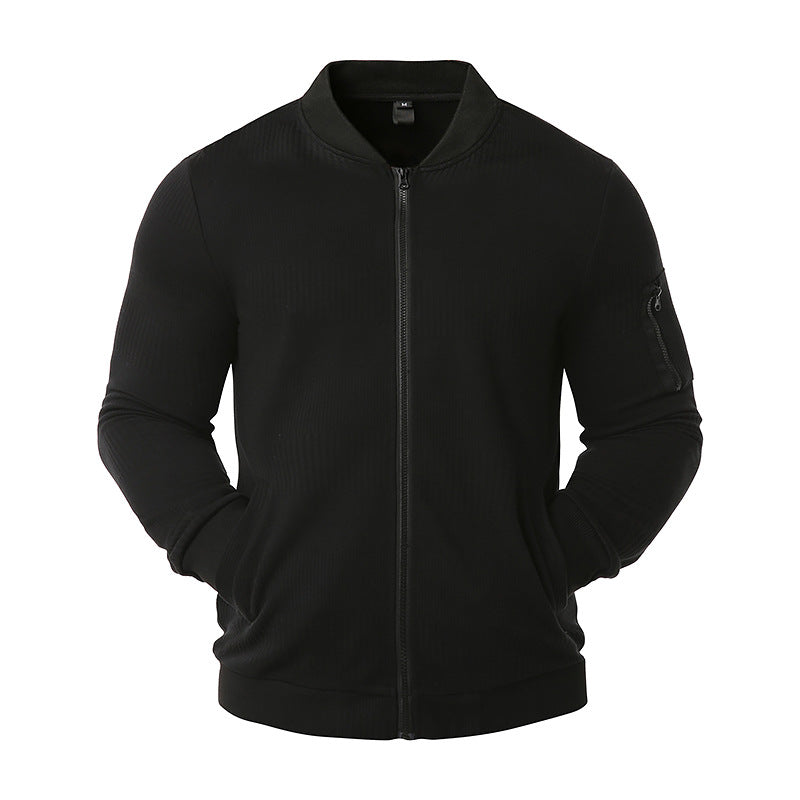 Men's Hollow Out Cotton Overall Blazer Bomber Jacket