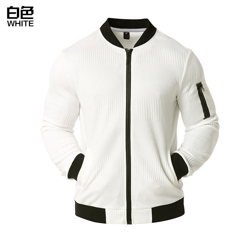 Men's Hollow Out Cotton Overall Blazer Bomber Jacket