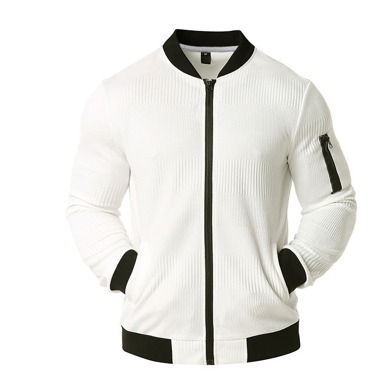 Men's Hollow Out Cotton Overall Blazer Bomber Jacket