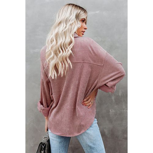 Womens Oversize Long Seelved Blouse Shirt