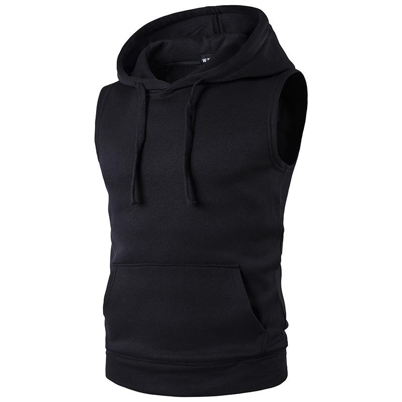 Men's Pullover Hooded Pocket Vest Vest