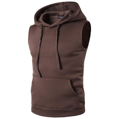 Men's Pullover Hooded Pocket Vest Vest