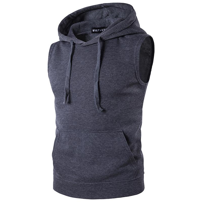 Men's Pullover Hooded Pocket Vest Vest