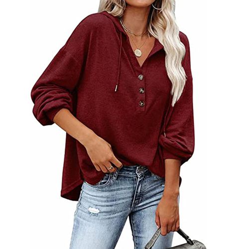 Womens Button Cardigan Solid Color Long Sleeve Sweater