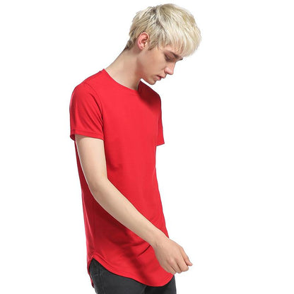 Men's Hip-Hop Street Style Street Style Double Zipper Long Round Neck T-shirt