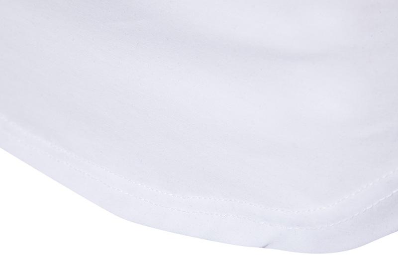 Men's Round Neck Short Sleeves Street Style Circle Hem Solid Color Split Joint T-shirt