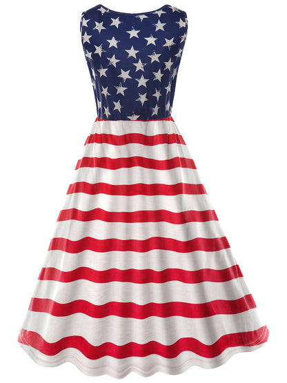 American Flag Print Dress for Women