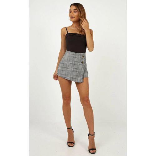 High Waist Plaid Daily Short Loose Women Skirts