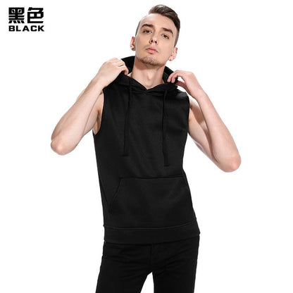 Men's Pullover Hooded Pocket Vest Vest