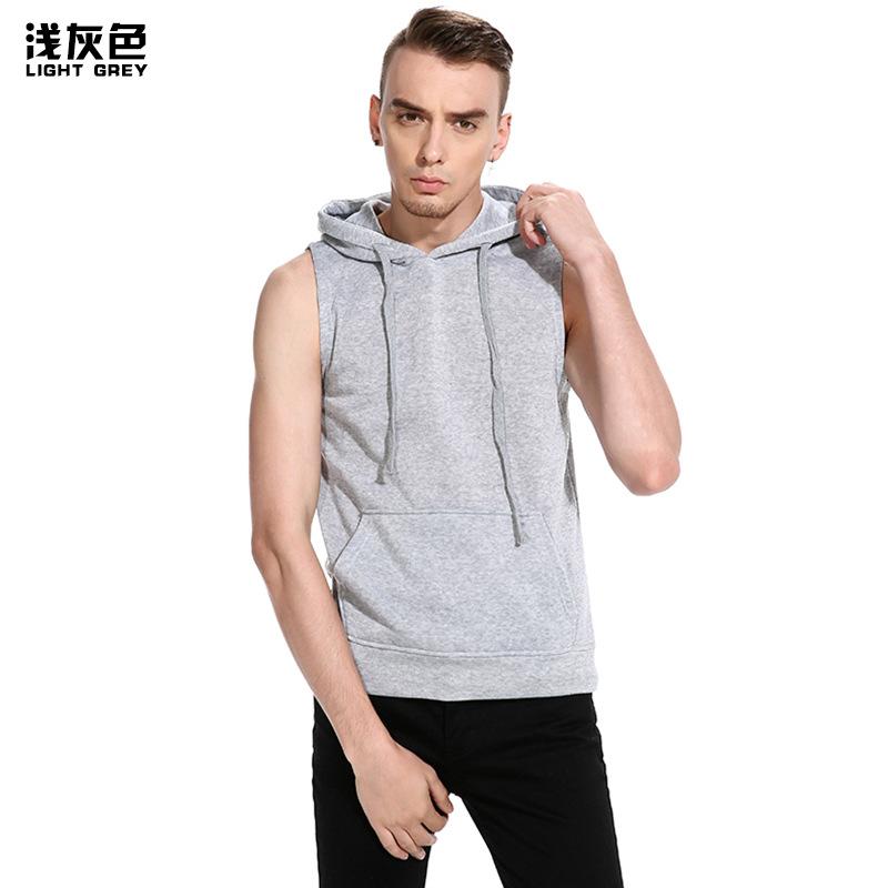 Men's Pullover Hooded Pocket Vest Vest