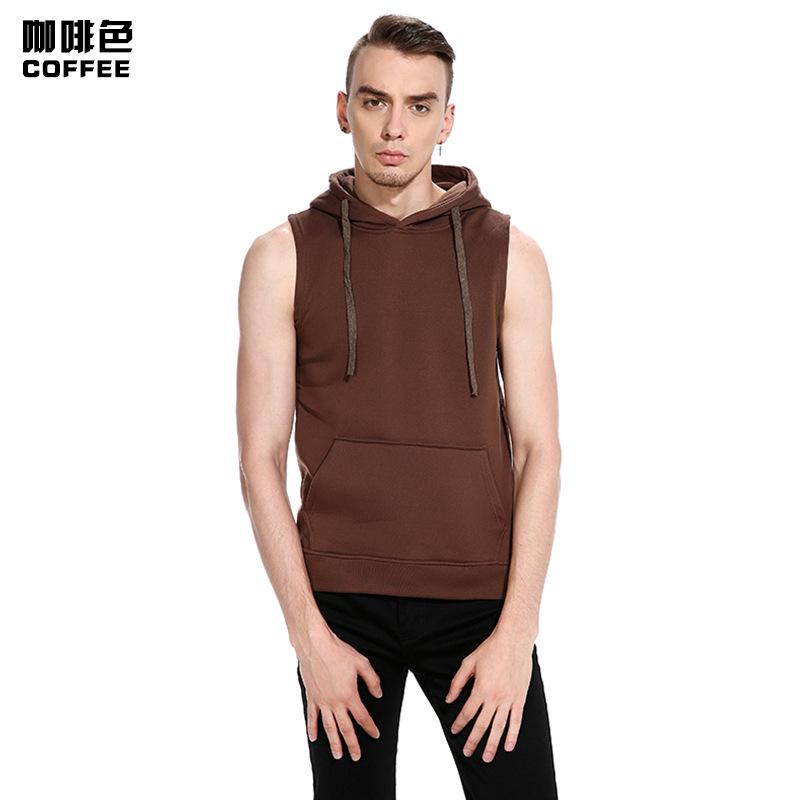 Men's Pullover Hooded Pocket Vest Vest