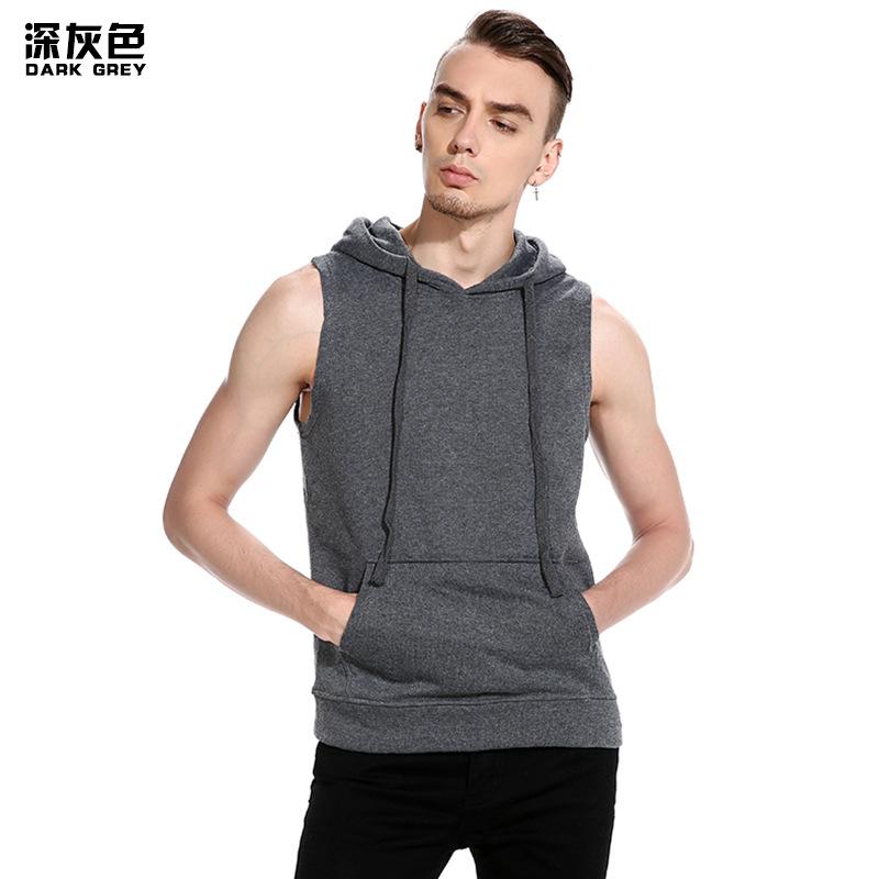 Men's Pullover Hooded Pocket Vest Vest