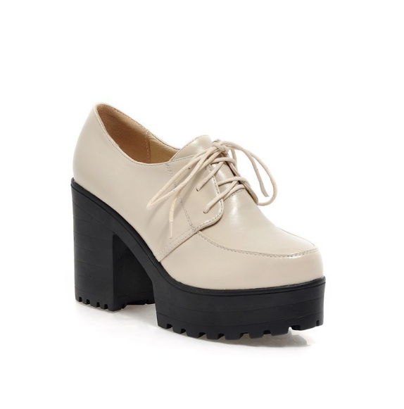 Lace Up Women Pumps High Heels Platform Shoes 5280