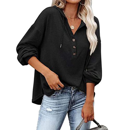 Womens Button Cardigan Solid Color Long Sleeve Sweater