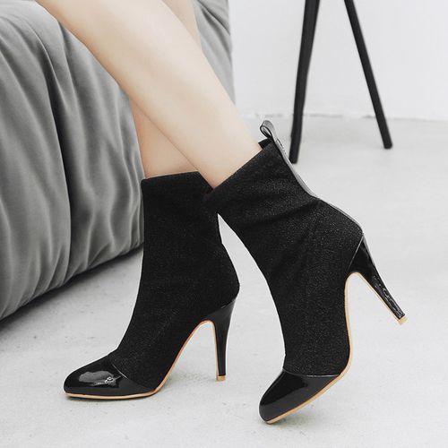 Pointed Toe Women High Heels Stiletto Heeled Short Boots