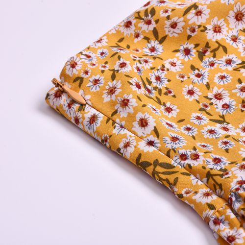 Holiday High Waist Printed Flounce A-line Women Skirts