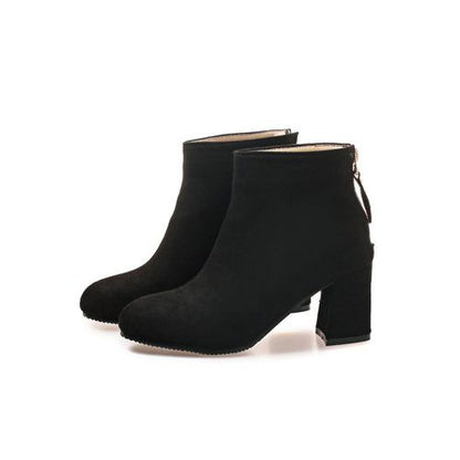 Zipper Women's High Heeled Ankle Boots