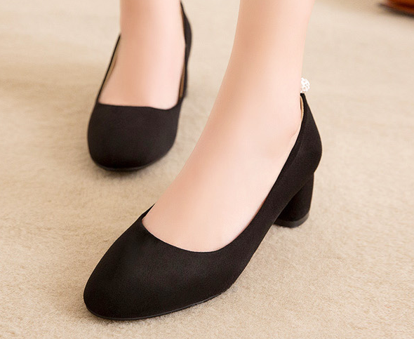 Pointed Toe Pumps High Heels Artificial Suede Shoes Woman