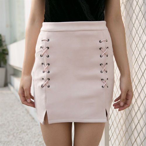 Fashion Leather Cross-tied A-lineall-matched Sexy Short Women Skirts