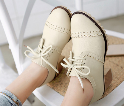 Lace Up Oxfords Women Casual Shoes