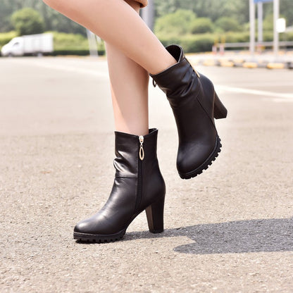 Women's High Heels Short Boots