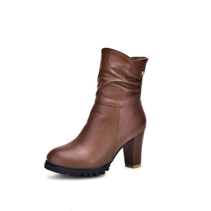 Women's High Heels Short Boots