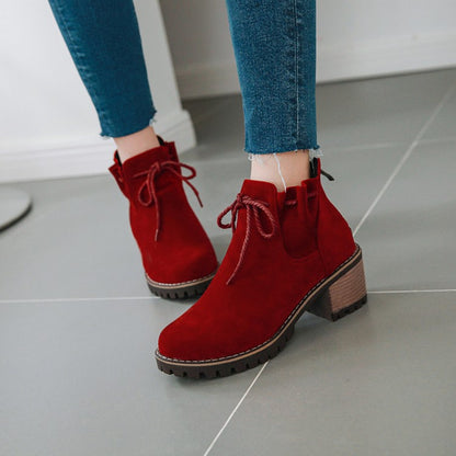 Women's Chunky Heeled Ankle Boots