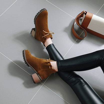 Women's Chunky Heeled Ankle Boots