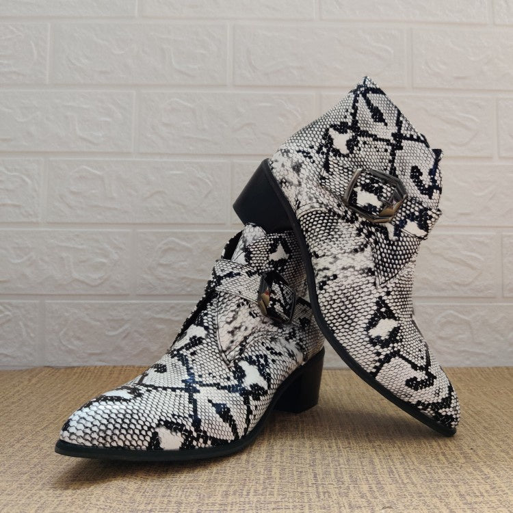 Women's Serpentine High Heeled Ankle Boots