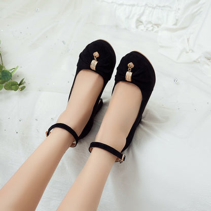 Women Ankle Strap High Heels Platform Pumps