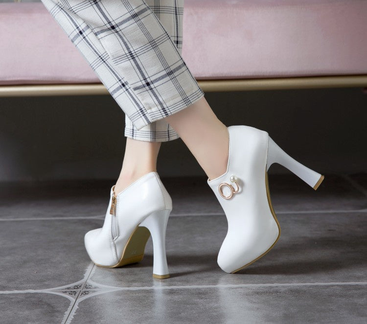 Women Patent Leather High Heels Pumps