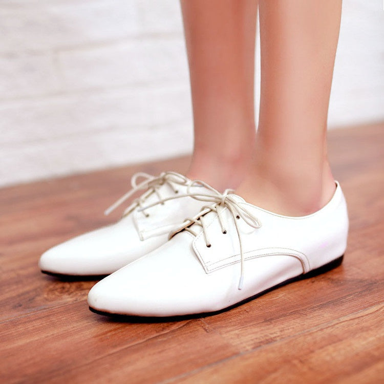 Women Patent Leather Flats Shoes