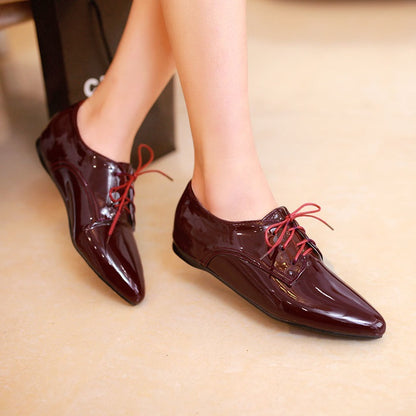 Women Patent Leather Flats Shoes