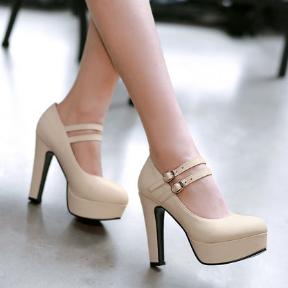 Women Platform Pumps High Heels Dress Shoes