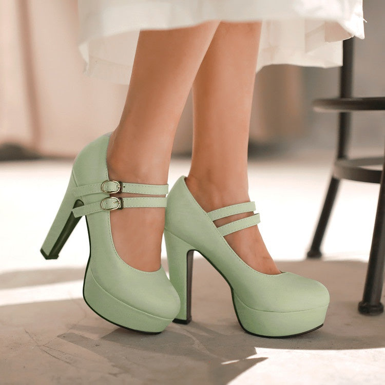 Women Platform Pumps High Heels Dress Shoes