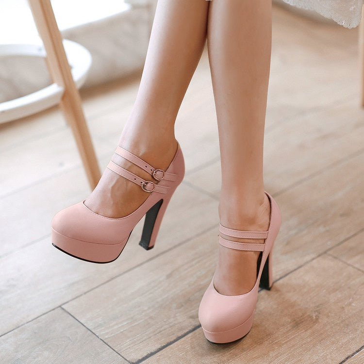 Women Platform Pumps High Heels Dress Shoes