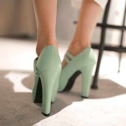 Women Platform Pumps High Heels Dress Shoes