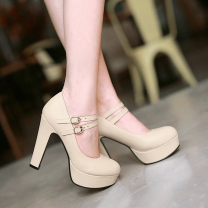 Women Platform Pumps High Heels Dress Shoes