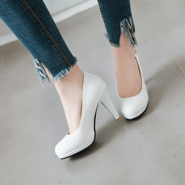 Women Rhinestone Platform Pumps High Heels Shoes