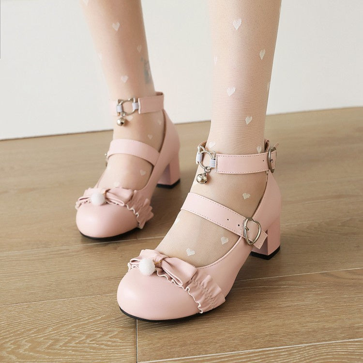 Women Lolita Mary Jane Pumps High Heels