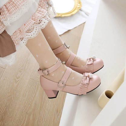 Women Lolita Mary Jane Pumps High Heels