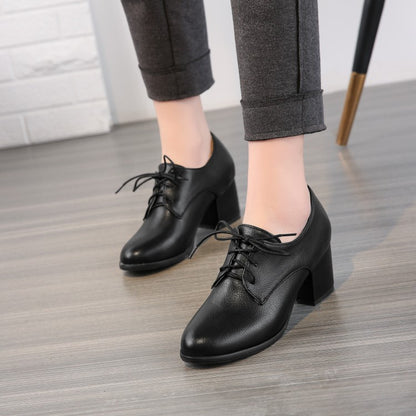 Women Lace Up High Heel Shoes