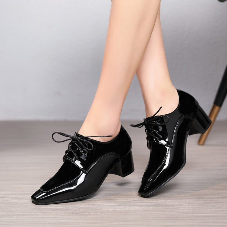 Women Patent Leather High Heel Shoes