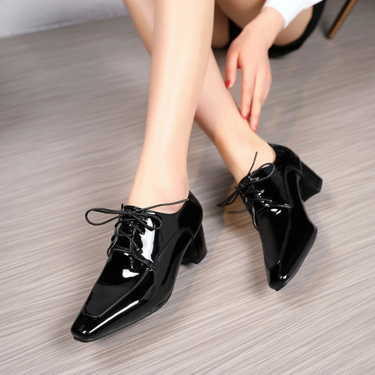 Women Patent Leather High Heel Shoes