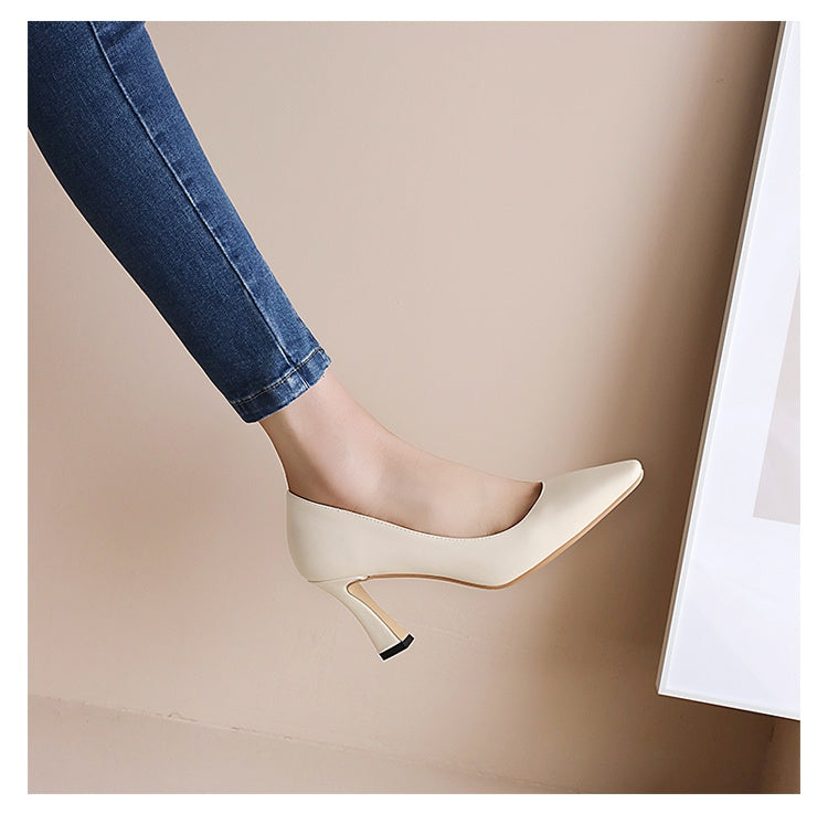 Women Square Toe High Heel Pumps