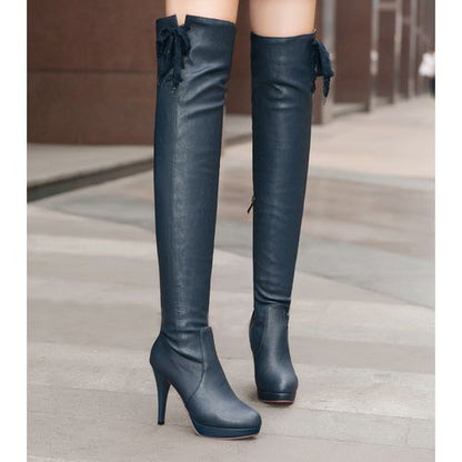 Women Platform High Heels Thigh High Boots