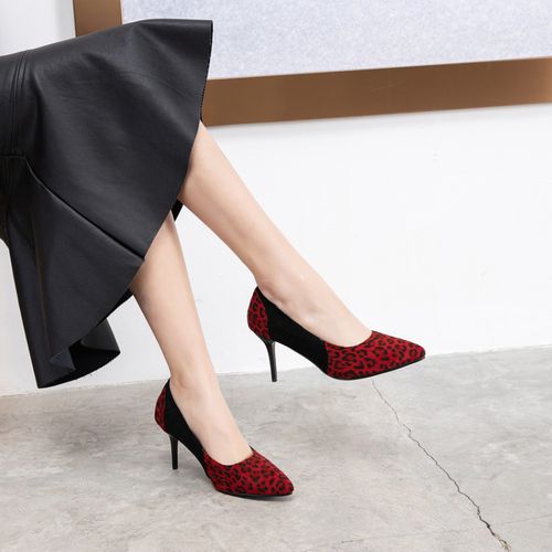 Women Velvet Pumps High Heels Stiletto Shoes