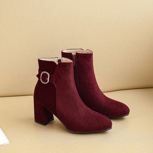 Buckle Women's High Heeled Ankle Boots