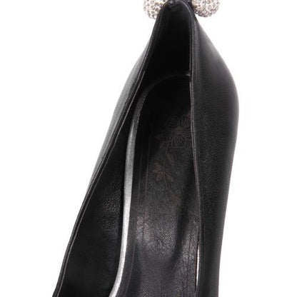 Women Pearl High Heeled Chunky Heels Pumps