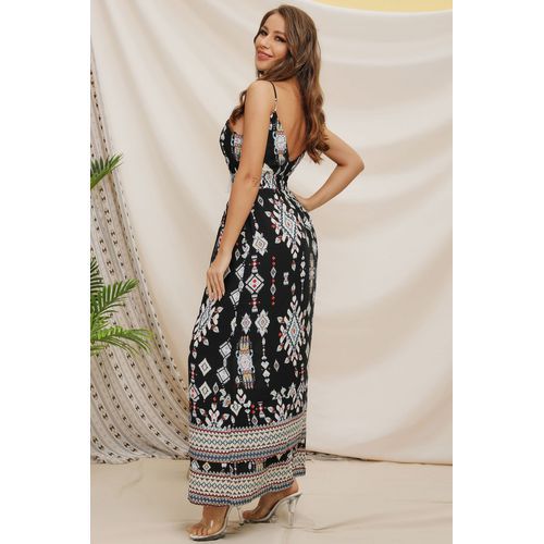 Printed High Waist Holiday Women's Dresses